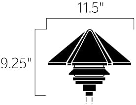 Kichler 15211BKT Six Groove Path Light 1-Light 120V Textured Black