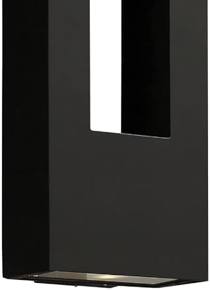 Hinkley Atlantis Large Wall Mount Outdoor Lantern - Satin Black Finish