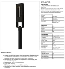 Hinkley Atlantis Large Post Top Lantern - Satin Black