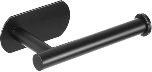 Toilet Paper Holder Wall Mount Matte Black No Drilling