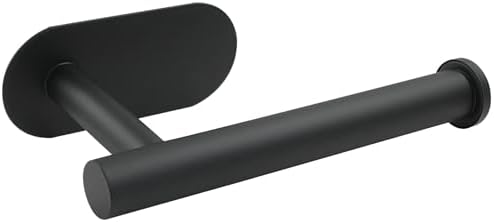 Stainless Steel Self Adhesive Toilet Paper Holder Black