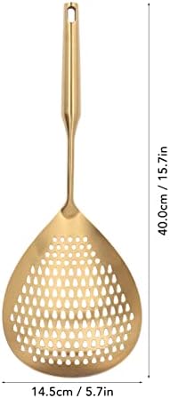 Cryfokt Gold Skimmer Ladle with Long Handle