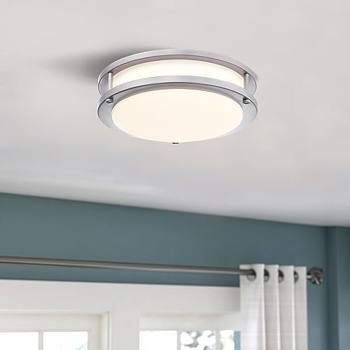 Brushed Nickel Flush Mount LED Ceiling Light 1031 Inch