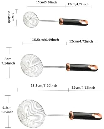 Cokshy Stainless Steel Spider Strainer Set of 3 Sizes