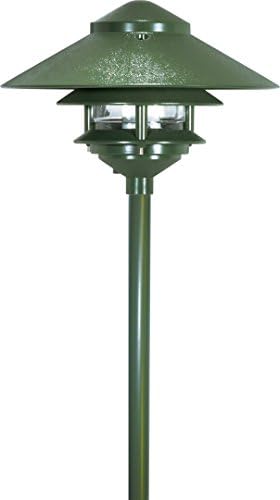 Nuvo 12-Inch Steel Path Light Post Green