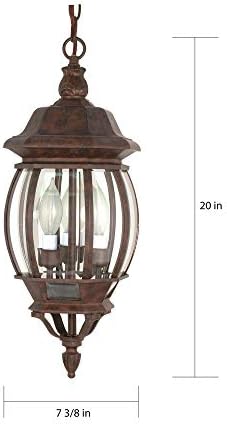 Nuvo 60895 Three Light Hanging Bronze Porch Lantern