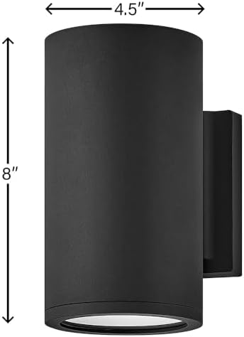 Hinkley Silo 13590BK-LL Black Wall Lantern with LED