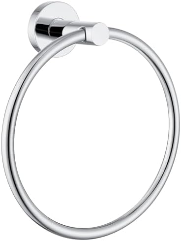 Angle Simple Chrome Towel Ring - Stylish and Durable