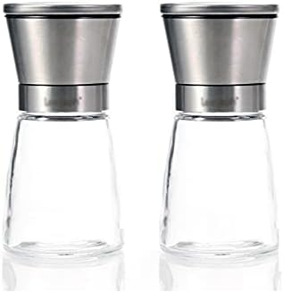 LEIXIUSM Salt Pepper Mill Shakers Set of 2
