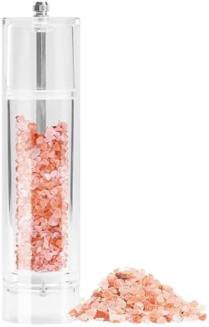 Ununpentium Acrylic Pepper Mill and Salt Shaker - Adjustable Coarseness 85 Inches Tall
