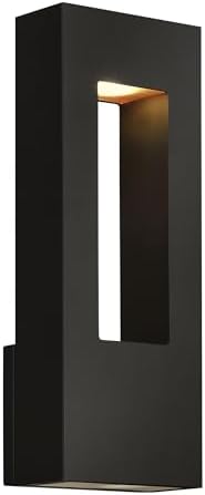 Hinkley Atlantis 1648SKLED Wall Lantern - Satin Black Dimmable Dark Sky Compliant