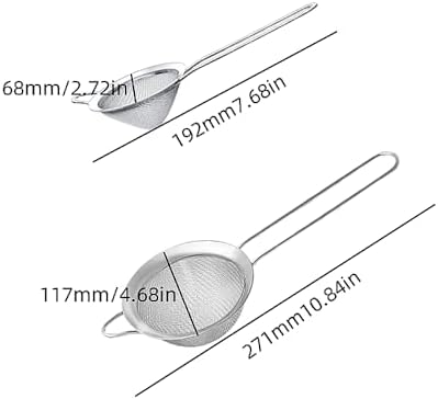 10 Packs Tea Strainers with Stainless Steel Mesh Handle