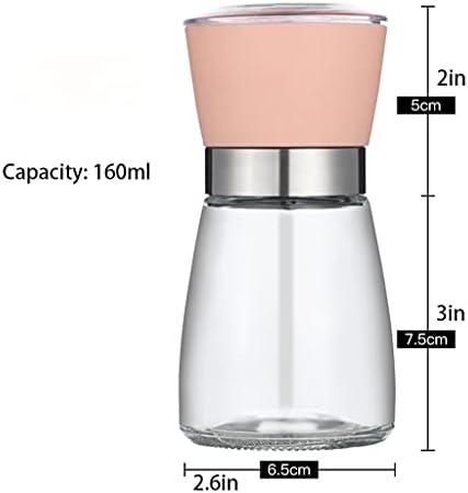 Refillable Pepper Mill Salt and Pepper Grinder Pink 1