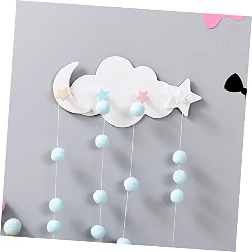 Healifty Adhesive Wall Hooks 2pcs Cloud Moon Star Design