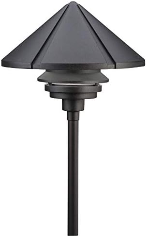Kichler 15211BKT Six Groove Path Light 1-Light 120V Textured Black
