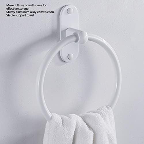 Diydeg Aluminum Alloy White Towel Holder