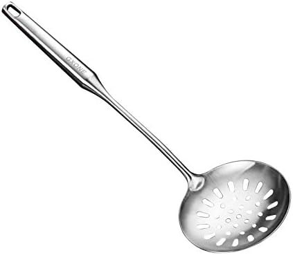 GXONE 304 Stainless Steel Skimmer Slotted Spoon with Hollow Handle 151Inch