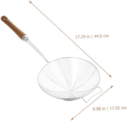 Luxshiny 304 Stainless Steel Skimmer with Wooden Handle 1