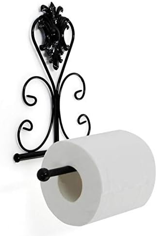 Heaven2017 Black Metal Toilet Paper Holder Wall Mount