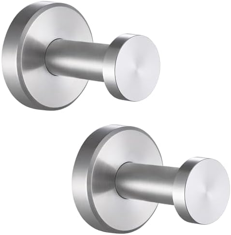 APLusee Towel Hook 2 Pack Brushed Nickel 1