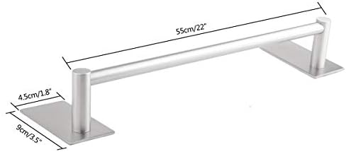 Ulifestar Bathroom Towel Bar Holder 3M Adhesive Brushed Nickel 22
