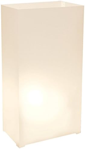 LumaBase 318100 White Plastic Lanterns Pack of 100