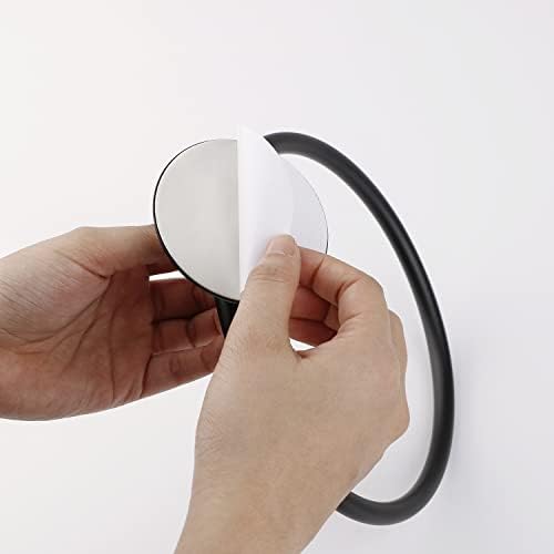 DIUDIU CAT Matte Black Towel Ring No Drilling