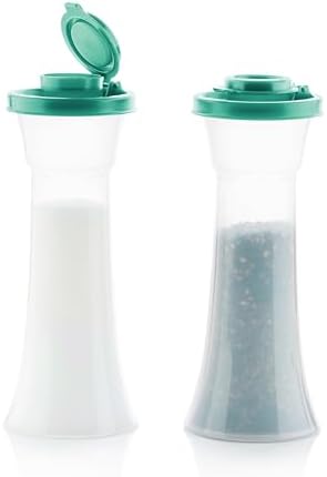 Tupperware Hourglass Salt Pepper Shaker Set 1
