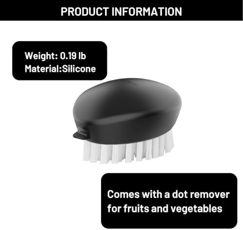 AISHUJIE 2 Pcs Vegetable Brush with Non-Slip Grip