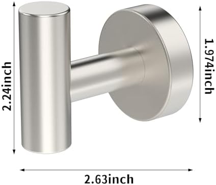 RARXTR Brushed Nickel Towel Hook 2 Pack 1
