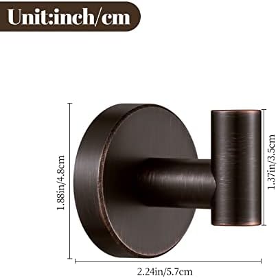 BigBig Home Bronze Towel Hooks 4 Pack Rustic Farmhouse Wall Mounted