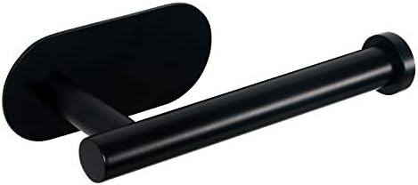 HouseAid Self Adhesive Toilet Paper Holder Matte Black 1