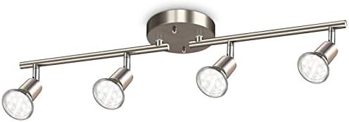 Ascher 4-Light LED Track Lighting Kit with Matte Nickel Finish