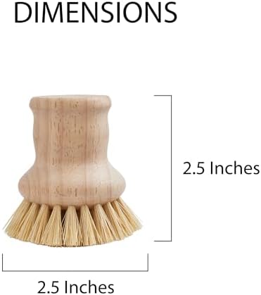 HIC Harold Import Co Dish Pan Scrub Brush with Wooden Handle