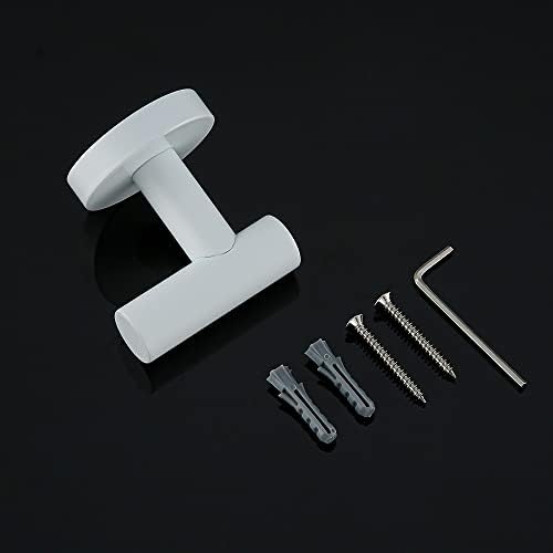 SEABEFORE White Towel Hooks 2 Count Stainless Steel