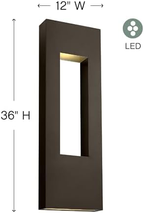 Hinkley Atlantis Extra Large Wall Mount Outdoor Lantern - Bronze Finish