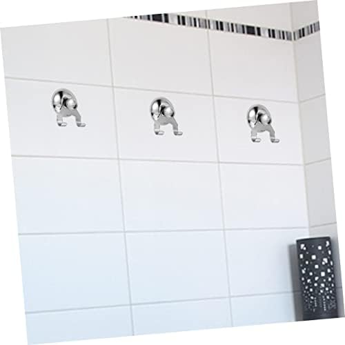 Parliky Stainless Steel Suction Cup Shower Hooks Bathroom Organizer