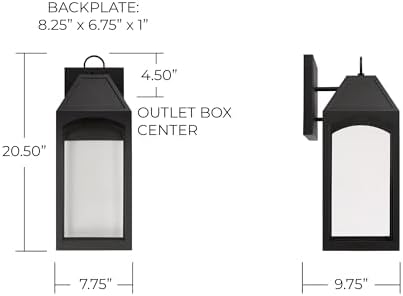 Capital Lighting Burton Night Sky Wall Lantern 1-Light 7W Black