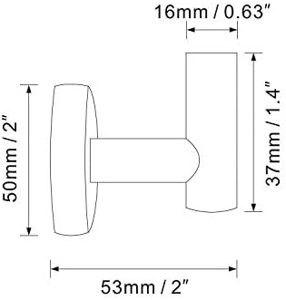 POKIM 2 Pack Brushed Nickel Towel Hooks