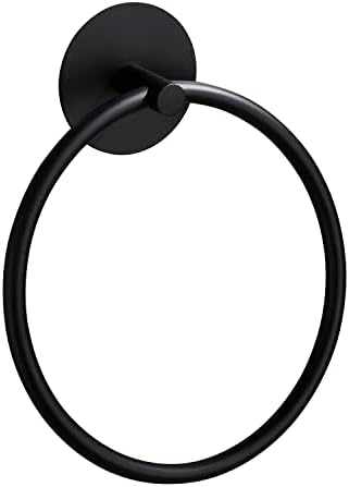 DIUDIU CAT Matte Black Towel Ring No Drilling