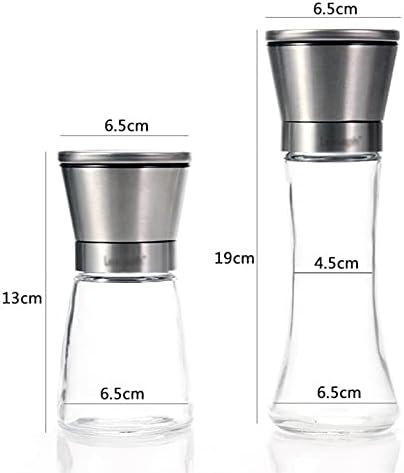 LEIXIUSM Salt Pepper Mill Shakers Set of 2
