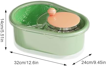 Portable Fruit Scrubber with Lid - Quick Washing Bowl