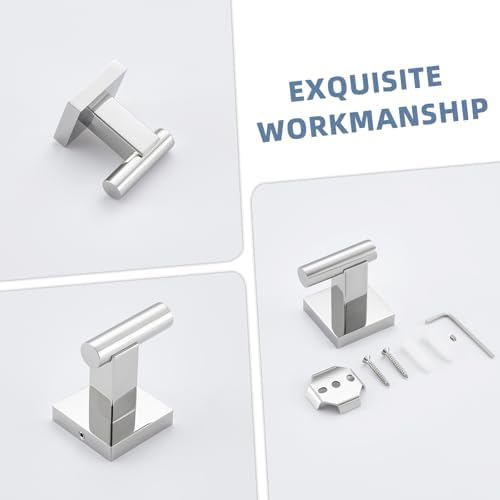 Suyar Modern Robe Hook with Chrome Finish