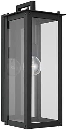 Capital Lighting 934612BK Wall Lantern with 100W Light 21 H x 8 W