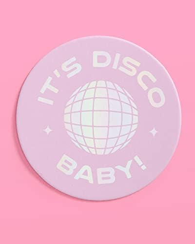 XO Fetti Disco Party Drink Coasters - 16pcs Iridescent Foil