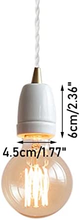 3-Pack H Track Lighting White E26 Ceramic Base Pendant Fixtures