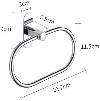 Ibluelover Oval Towel Ring No Drilling Wall Mount