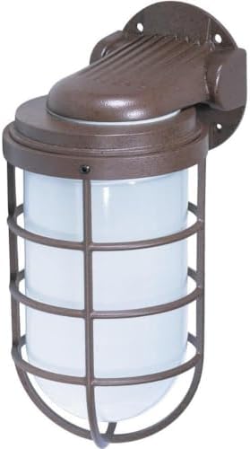 Nuvo Industrial Style Wall Light with Frosted Glass