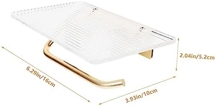 Wall Mounted Paper Towel Holder with Acrylic Shelf
