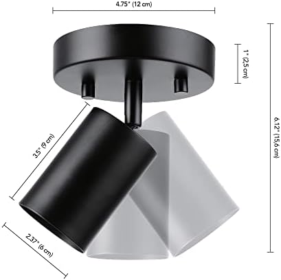 Globe Electric 57498 Matte Black Spotlight with Pivot Track